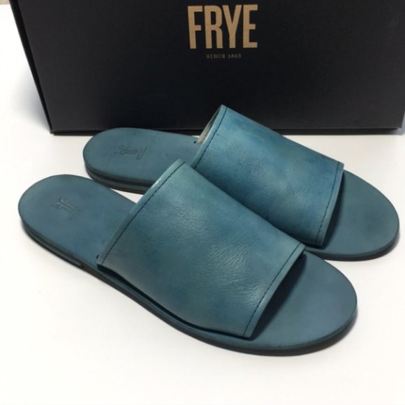 Frye Shoes - FRYE Robin Slide,Turquoise 8.5